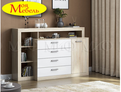 Ангара Гостиная Комод (сонома/белый)