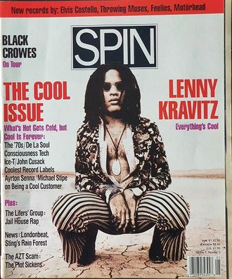 Spin Magazine May 1991 Lenny Kravitz Cover, Иностранные музыкальные журналы,, Intpressshop