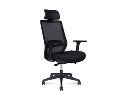 Кресло Mono black, черный пластик, черная ткань