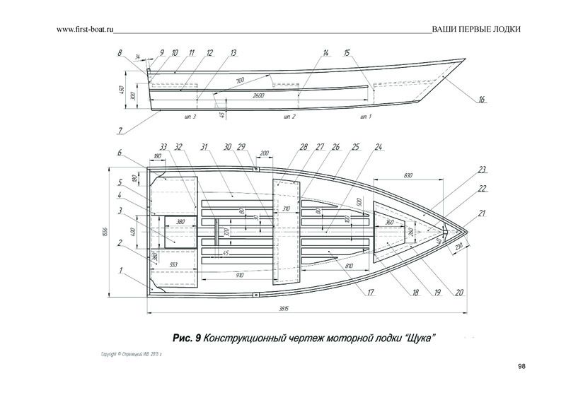 Катер своими руками чертежи