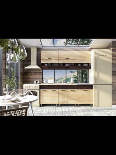 Мари 2,0 м кухонный гарнитур Сонома/Венге