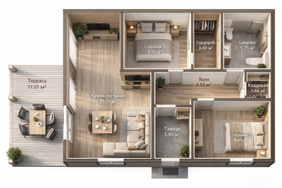 "Уютный" 12 x 7.5 м