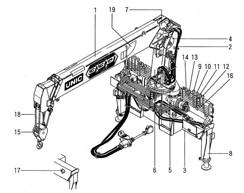 На крючке манипулятора. Схема манипулятора unic 330. Кран манипулятор unic 330. Схема стрелы манипулятора unic. Юник 340 схема троса стрелы.