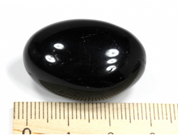 Турмалин черный, Шерл, галтовка, Бразилия (30*20*16 мм, 18,5 г) №28487