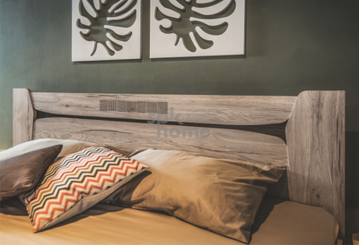 КРОВАТЬ 1400, МАЛЕ (1458*2069*905) ДУБ ГАЛИФАКС БЕЛЫЙ