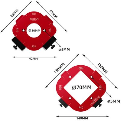 Комплект из 2-х радиусных шаблонов