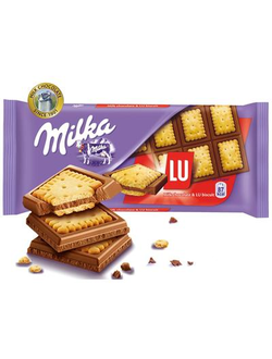 Шоколад Milka молочный с печеньем LU 87 г