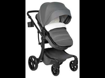 Детская коляска 3 в 1 Farfello Aimile Original Темно-серый Экокожа