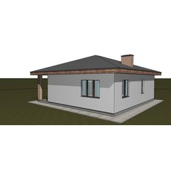 Одноэтажный дом с тремя спальнями 80м² (S90)
