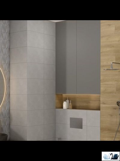 Плитка Creto Misty grey 25 х 40 см серая настенная