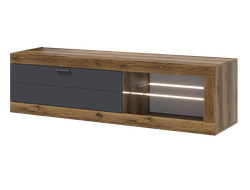 Гостиная ПРАГА - Тумба ТВ малая Дуб Делано/Графит софт