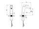 Смеситель для раковины Unit LM4537C средней высоты, на умывальник