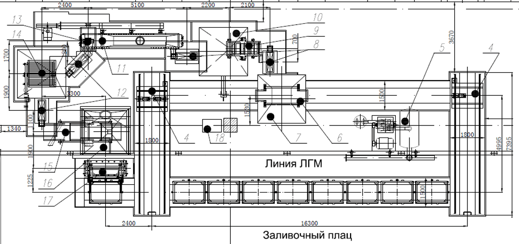 Планировочное решение линии ЛГМ1