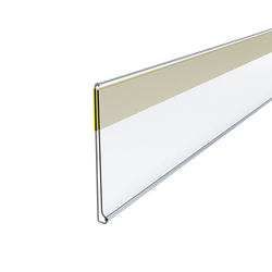 Прозрачный самоклеящийся ценникодержатель длиной 1 метр, ширина 43 мм, для торговых полок и витрин