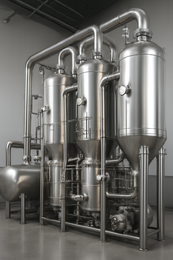 Трехступенчатая вакуумно-выпарная установка