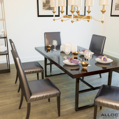 Декор ламината Grand Avenue Alloc Эмбасси Роу 8581 в интерьере комнаты