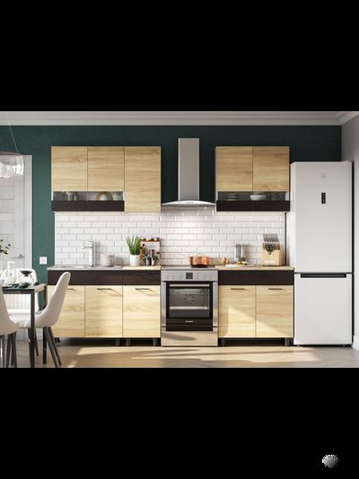 КГ-2 Дуб Сонома/Дуб Венге 2 м кухонный гарнитур