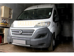 Защита радиатора Peugeot Boxer (2014-) (2 части) / Fiat Ducato IV (2014-) / Citroen Jumper (2014-) (2 части) chrome низ