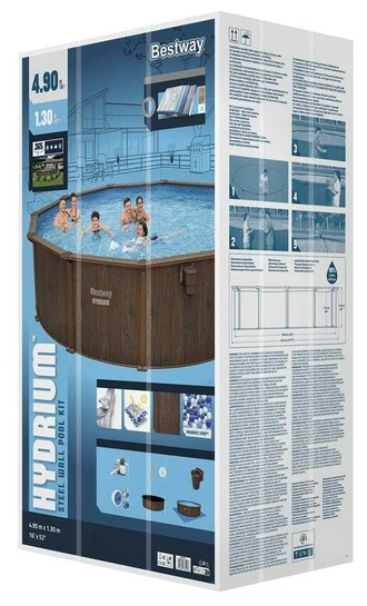 Морозоустойчивый каркасный бассейн Bestway Hydrium Pool 490х130 см (561CU)