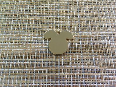 Подвеска кулон уши 30x26x1,5 мм золотистый