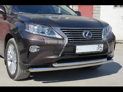 Защита переднего бампера двойная d60/60 для Lexus RX270/RX350/RX450h  (2009-2015)