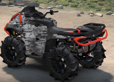 Комплект виниловых наклеек для квадроцикла BRP Outlander MAX XT-P 1000R G3 защищенные броней #10463