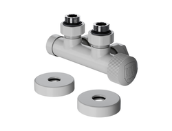 Узел нижнего подключения термостатический угловой Royal Thermo Design Pro 15мм М30х1,5 (Белый)