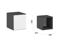 Спальня ЧИКАГО -  Антресоль 1д Антрацит/Белый