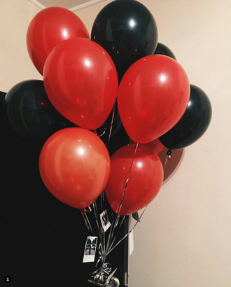 красные и черные воздушные шары Краснодар