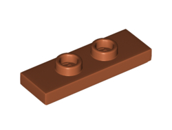 Plate, Modified 1 x 3 with 2 Studs Double Jumper, Dark Orange (34103 / 6290986)