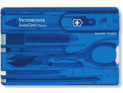 Швейцарская карточка VICTORINOX SwissCard Sapphire, синяя 0.7122.T2