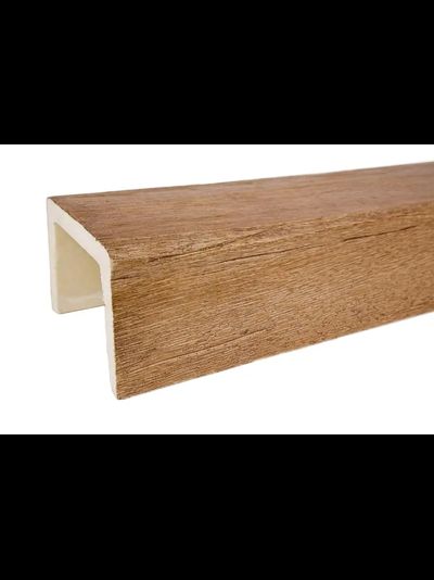 Декоративная балка из полиуретана. Полиуретановая фальшбалка Country Decor строганая светлый дуб