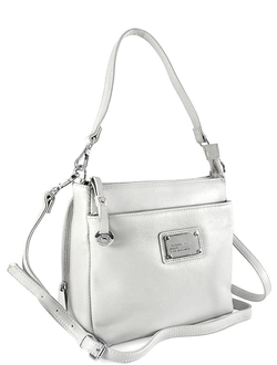 (АРТИКУЛ: 7883/4) СУМКА ЖЕНСКАЯ НЕБОЛЬШАЯ, НАТУРАЛЬНАЯ КОЖА, БЕЛАЯ, ТРИ ОТДЕЛЕНИЯ, С ДВУМЯ РЕМНЯМИ