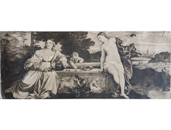 "Любовь небесная и Любовь земная" фототипия Тициан 1900-е годы