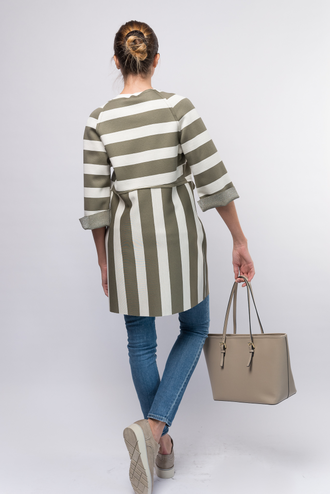 Тренч хаки/молочный (размер 44)