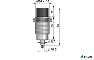 Индуктивный взрывозащищенный датчик SNI 28-15-D резьба М30х1,5