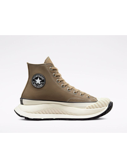 Кеды Converse на платформе низкие с черной полосой белые