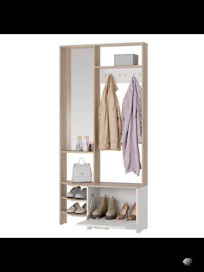 Тео ПР-01 прихожая Сонома/Белый