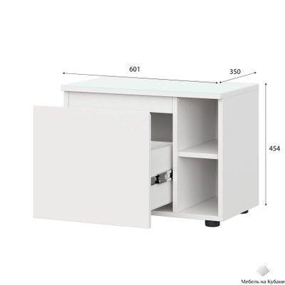 Одри тумба прикроватная Белый