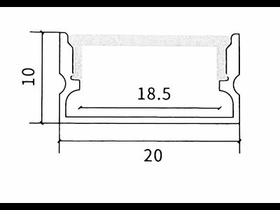 Алюминиевый профиль 4L-2010-SC ANOD+OPAL