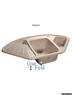 Керамическая мойка GRANFEST GF-C1040E угловая