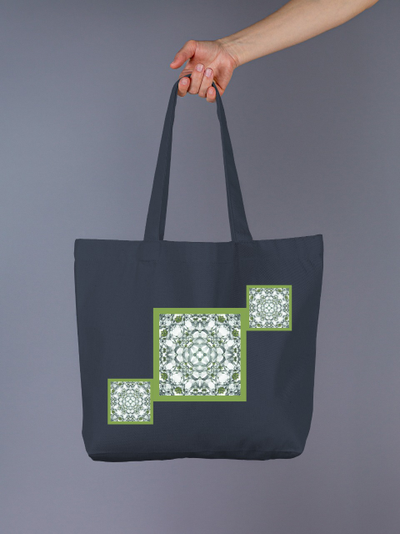 Платок "Сказки леса" - принт по мотивам авторского цифрового коллажа