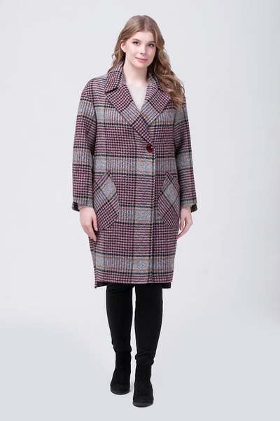 Модико пальто клетка весна - осень 20510