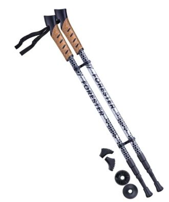 Палки для скандинавской ходьбы Berger, 67-135 см, 3-секционные Forester серый/чёрный