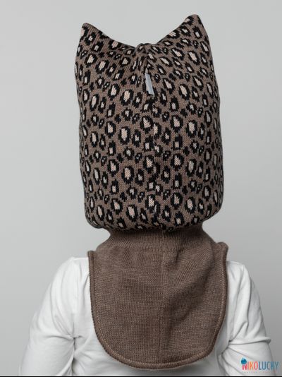 Шапка-шлем 24101-01 с утеплителем, х/б подклад, капучино 50-52