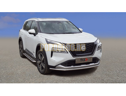 Защита передняя нижняя 42,4 мм ТСС для Nissan X-Trail (T33) 2024-