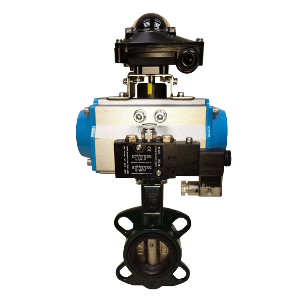 Дисковые затворы с пневматическими или электроприводами