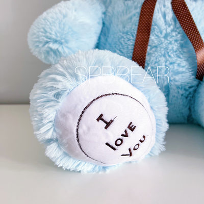 Плюшевый мишка 85 см голубой Михель