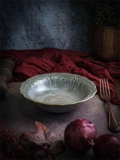 Салатник 450 мл, d 18 см h 5 см, фарфор