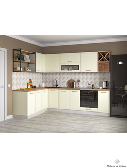Риволи Ваниль софт модульная кухня